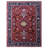 Red Blue Silk and Wool Handmade Oriental Area Rug, Hand Knotted, Rectangle Shape-597586226