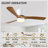 42 INCH WOOD CEILING FAN WITH LIGHT