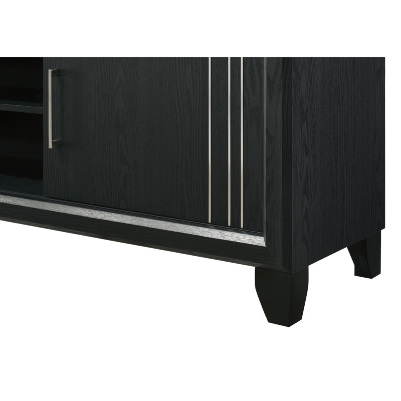 Meuble télé 1 pièce Contemporary, Gris anthracite
