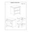 Bedroom Bed Side Table 1X Nightstand White Colour Wooden 2 Drawers Table Nightstands