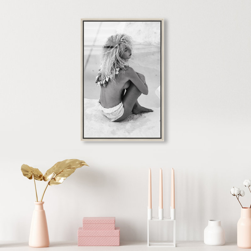 Moment of Peace BW I Canvas People Print by Oliver Gal, 16"H x 11"W, Silver Frame