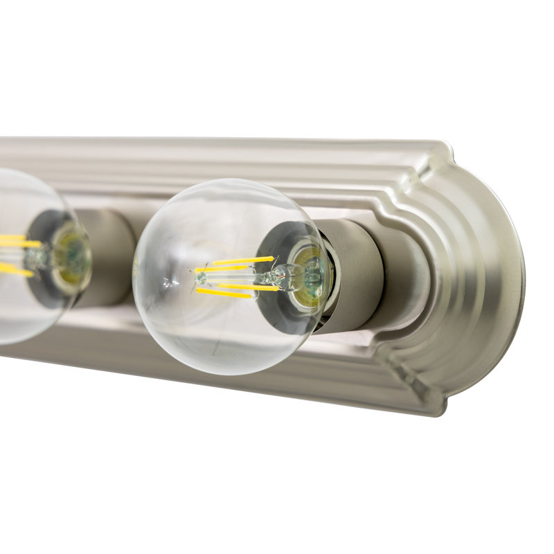 6 - Light Bath Bar, Satin Nickel