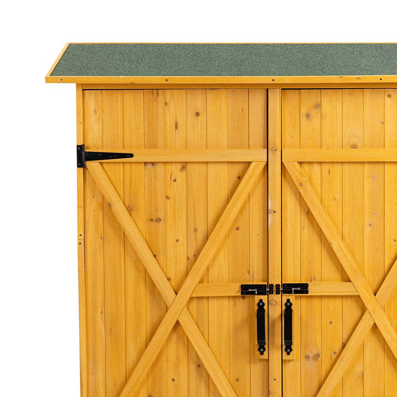 5 Ft. W X 2 Ft. D Solid Wood Lean-To Tool Shed, Natural