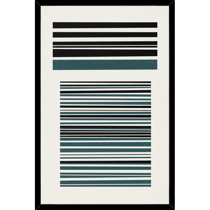 Art mural moderne sur toile, motif moderne et minimaliste, 36" H x 24" W, Black