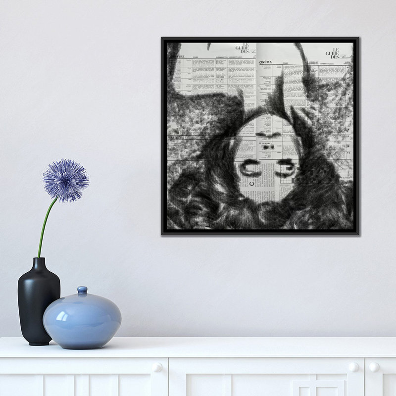 « rêves », impression sur toile, H 18 po x l 18 po x P 1,5 po, Pas de tapis, Toile avec cadre noir