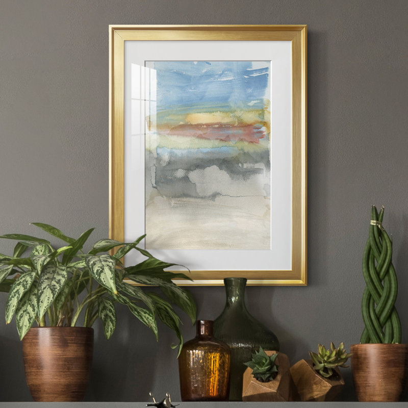 High Desert Sunset I - peinture encadrée, Or, H 18,5 po x l 24,5 po x P 1,5 po
