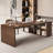 Walnut L-Shaped Solid Wood desks-107934396-107934398