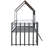 Metal Twin Size Loft Bed With Charming , Rails & Roof Delightful Features-265860578