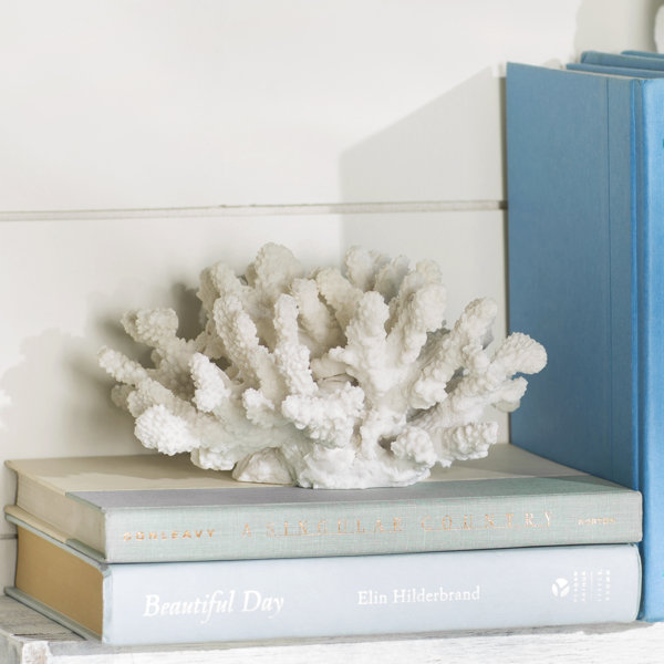 White Polystone Coral Sculpture