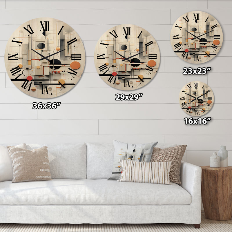 Horloge murale Pers bois, Moyenne