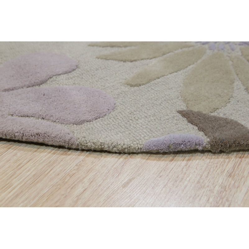Tapis gris en laine touffeté à la main Quinn, Rectangle 7 pi 9 po x 9 pi 9 po