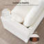  Canapé modulaire de 145 po avec repose-pieds de rangement, canapé en L 6 places, blanc-131403127