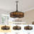 20" Boho Plug-in Outdoor Indoor Caged Ceiling Fan With Led Light And Remote-1467456299