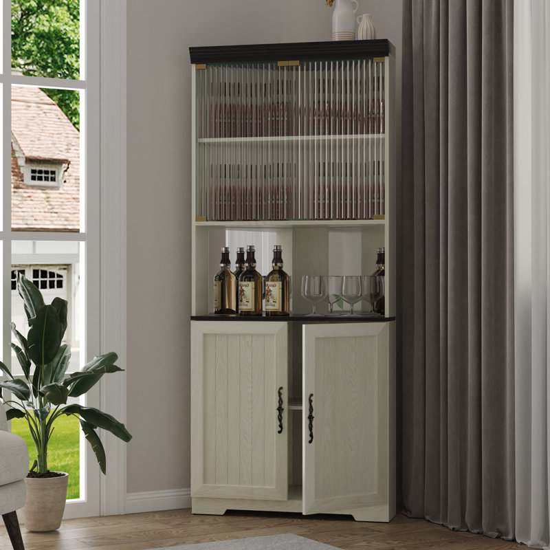 Vitrine moderne en bois, Blanc