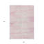 Tapis intérieur lavable rayé rose et gris 9 pi x 12 pi