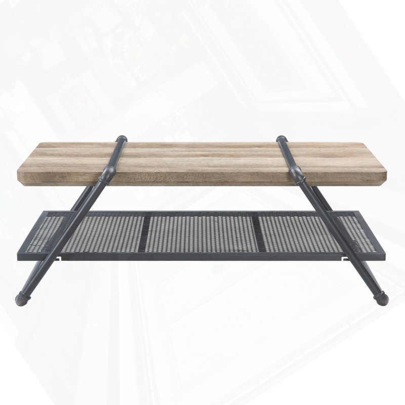 Table basse en chêne et gris sable