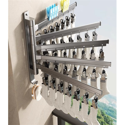Oleh Metal Foldable Wall-Mounted Drying Rack