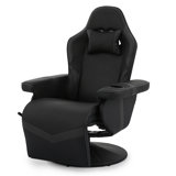 Inbox Zero Reclining Ergonomic Swiveling PC & Racing Game Chair with Footrest