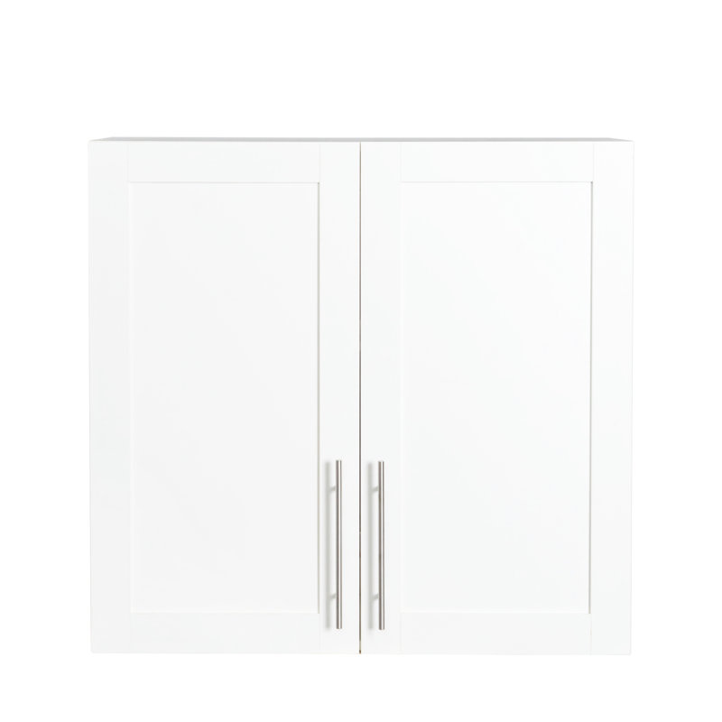 Stackable Cabinet, 12.03"d X 31.15"w 30.28"h, White - Spacious Interior With Movable Shelves & Adjustable Partition For 30.28"h Storage Cabinet Versatile Kitchen, Bathroom, Garage Partitions