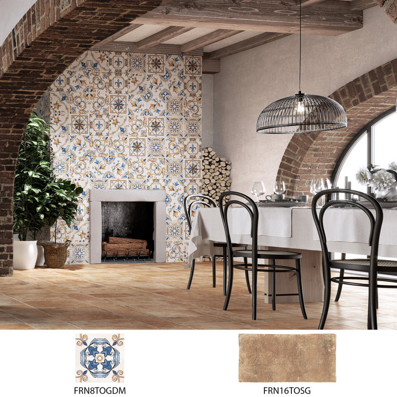 Toscana 7-7/8 In. X 7-7/8 In. Porcelain Floor And Wall Tile