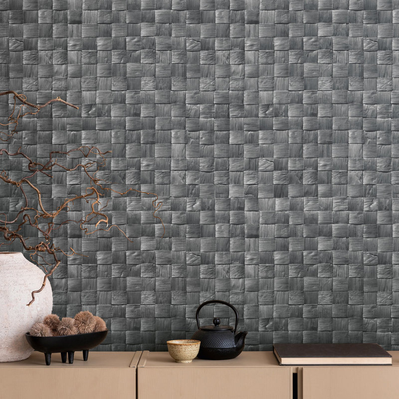 32.97Cm x 33Cm Matte Wallpaper Roll, Dark Grey
