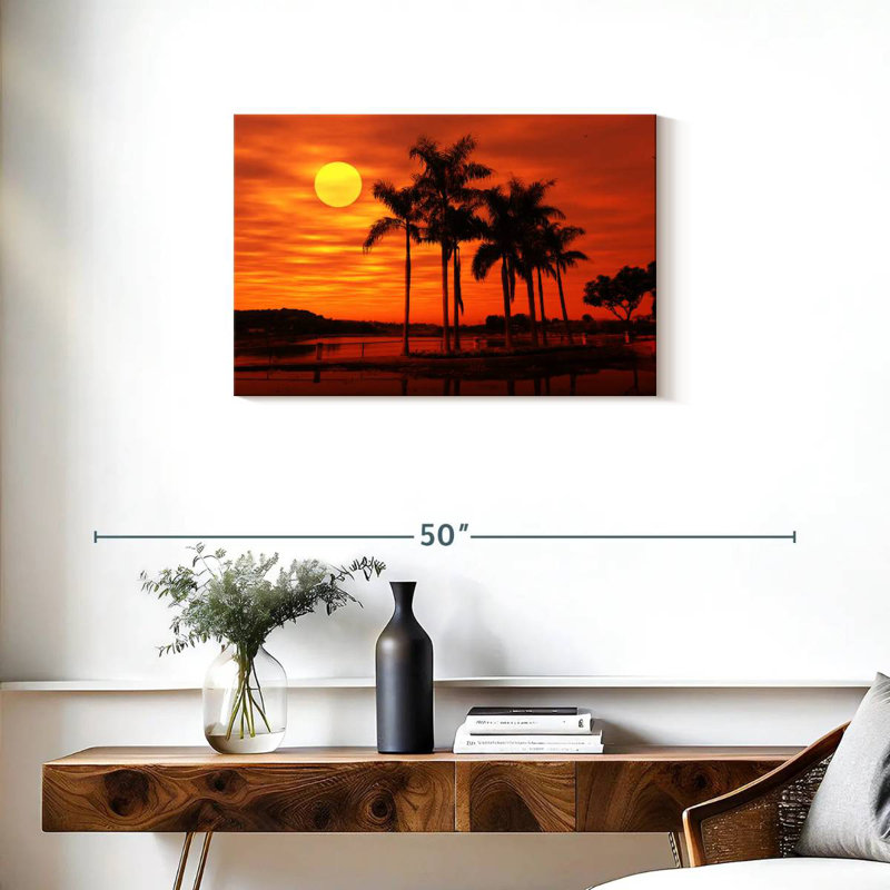Orange Beach Scene, 20" H x 30" W