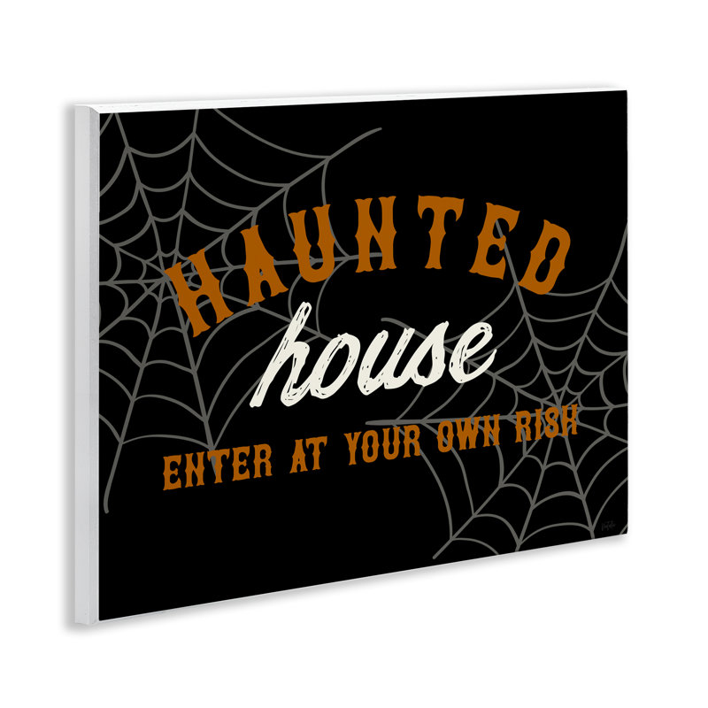 Plaque murale Entrez dans votre maison hantée, design par Natalie Carpentieri