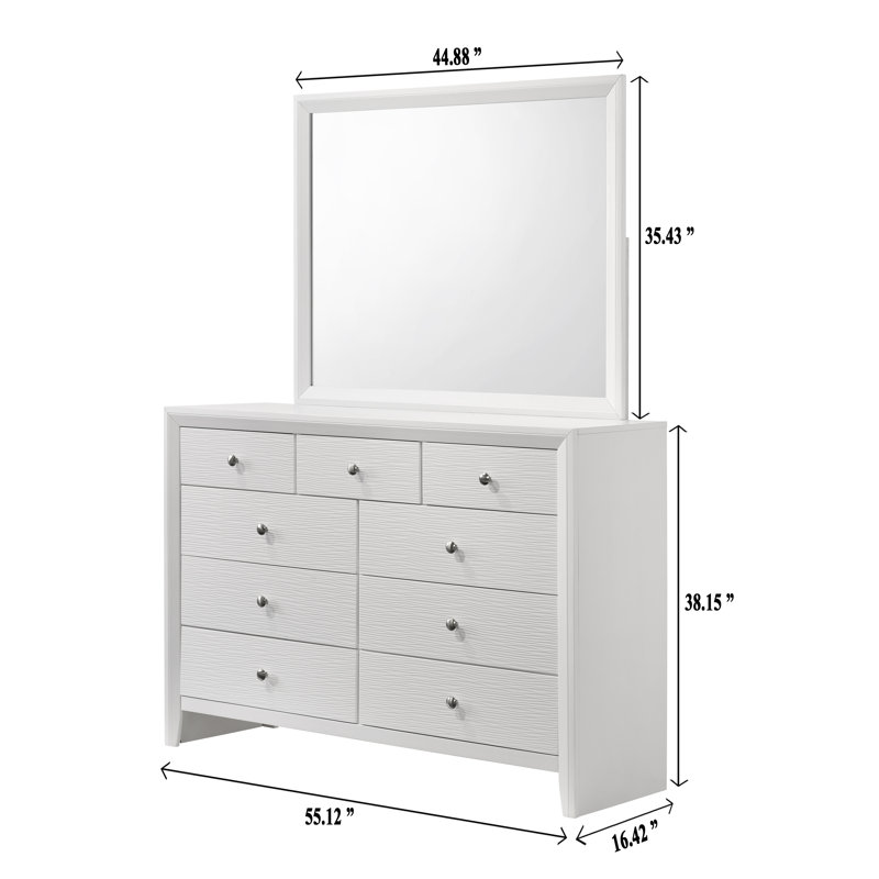Ensemble de chambre à coucher Kaayla Cayla, Très grand, 3 Pcs: Bed, Chest, Nightstand