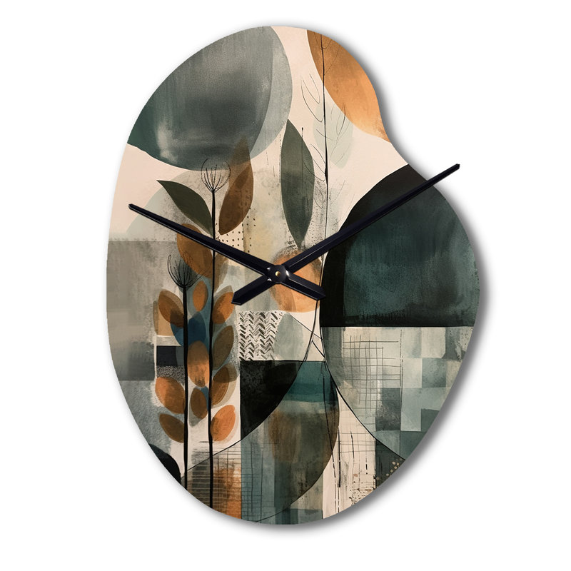 «Green» et «Artistic Libération II» - horloge asymétrique en métal Boho, Petit