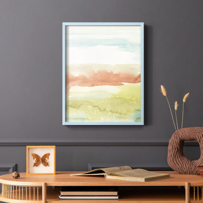 «Blush Sunrise II», reproduction encadrée - bois massif
