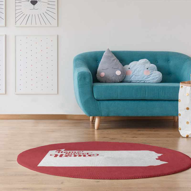 Tapis en poly-chenille erie à la maison, Rond 5 pi