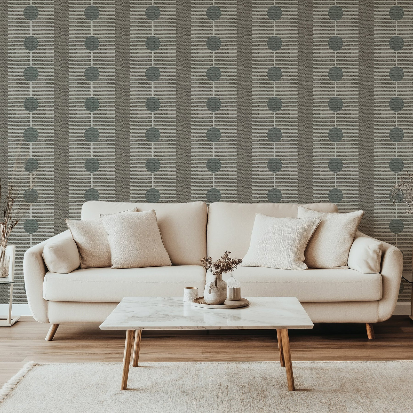Nomalanga Self-Adhesive Wallpaper, Self-adhesive, Sage