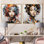 «Digital Dreams Cybernetic Woman Portrait I», art mural sur toile, ensemble de 2