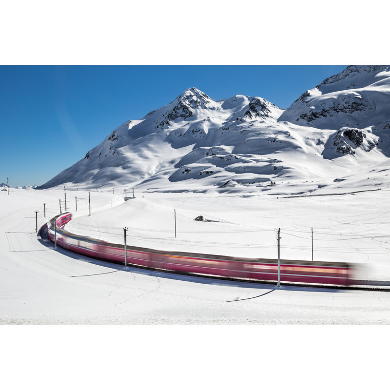 Bernina Express Train by FedevPhoto - Wrapped Canvas Print, 30cm H x 46cm W