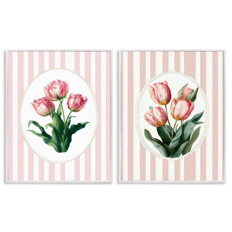 Ensemble de giclée encadrée 2 pièces Blush, 14 X 11, Coastal White Giclee Framed
