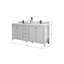 Meuble-lavabo double 72 po avec plateau Chicago-95751647