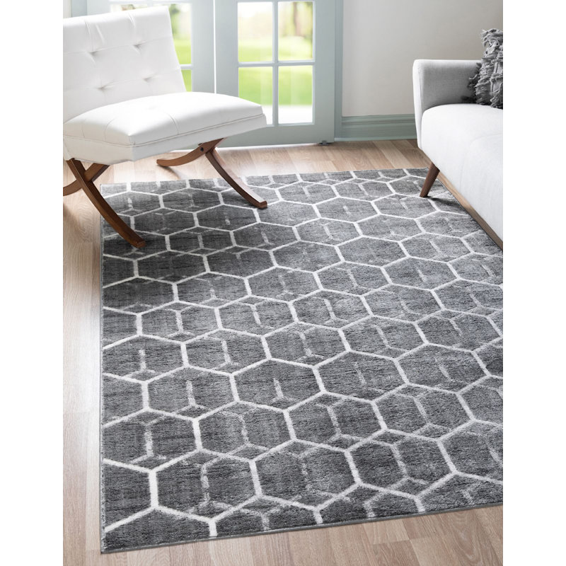 Clidy Abstract Indoor Rug, Rectangle 9'10" x 14'