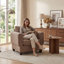 Chaise d'appoint moderne rembourrée avec accoudoirs, 1 pièce