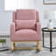 27. Fauteuil à bascule de salon moderne à dossier haut l 5 po avec un coussin lombaire, deux poches latérales et un ours en peluche.