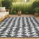 Tanna Modern Tribal Geometric Black/Ivory Indoor/Outdoor Rug