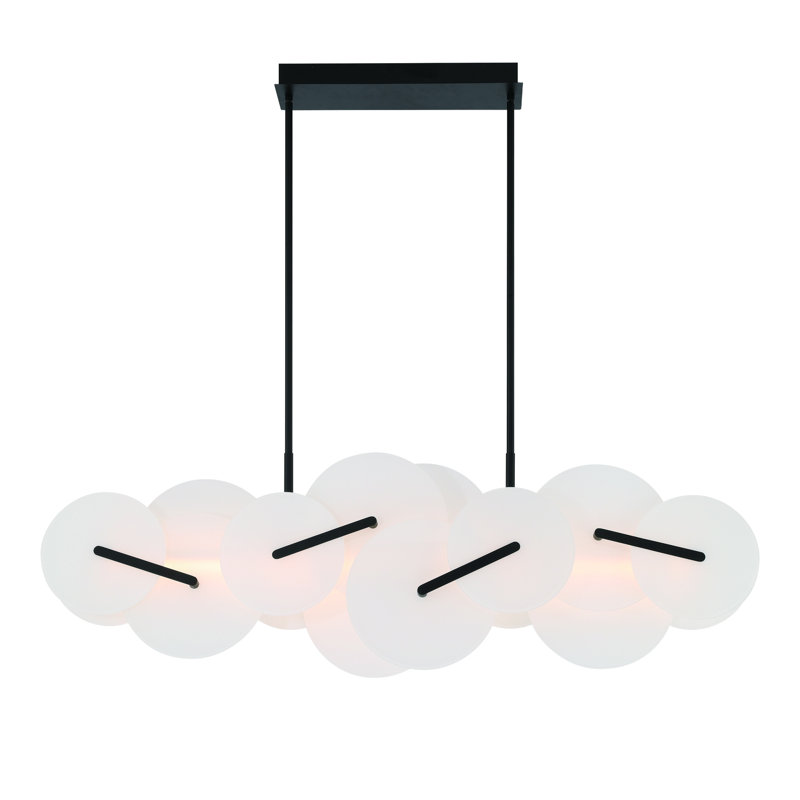 Lustre 2 lumières Nuvola, Noir mat