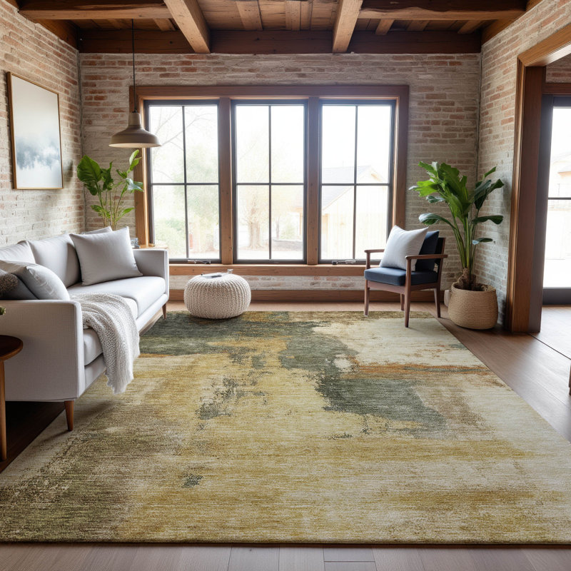 Premium Machine Washable Natoma AMF1068 Modern Rug, Rectangle 8' x 10'
