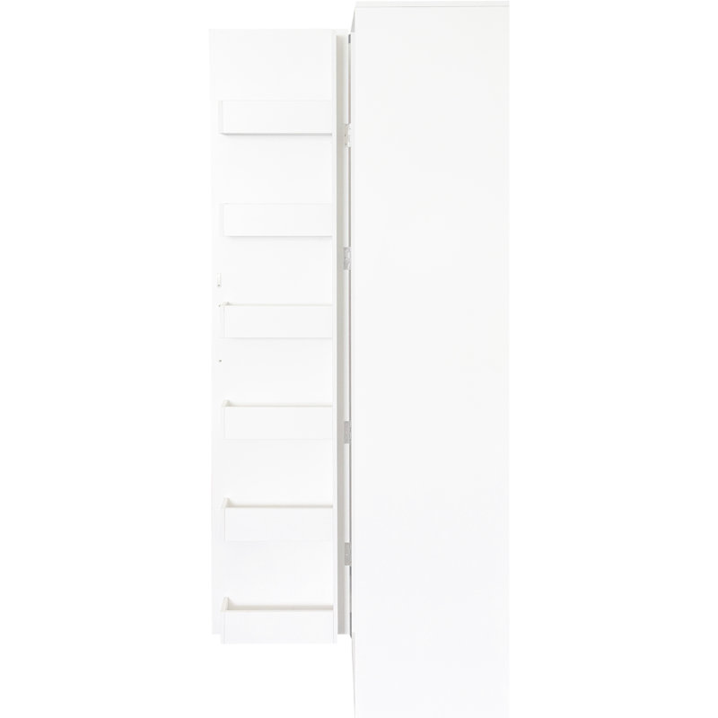 Armoire de cuisine, blanc, autoportante, tablettes, côté, tablettes réglables, portes et rangement pour plusieurs pièces
