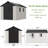 Plastic Outdoor Storage Shed With Floor, Resin Shed With Window And Lockable Door For Garden, Backyard, Tool Storage Use, Easy To Install In Beige-120143781-120143783