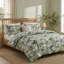 Housse de couette à motif floral vert 100% coton Housse d'édredon décorative émeraude 3 pièces Ensemble de housse de couette botanique vert foncé avec attaches à fermeture à glissière 2 taies d'oreiller Literie à motif floral tropical-123262402