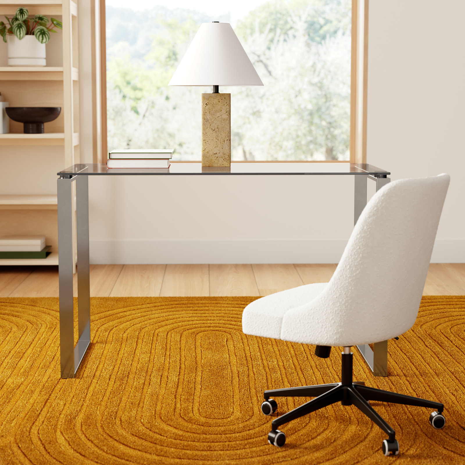 Orion Writing Desk, Silver