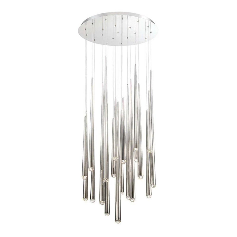 Cascade 15 - Light Dimmable Novelty Chandelier, 180" H x 48" W x 180" D, Vintage Silver, 29
