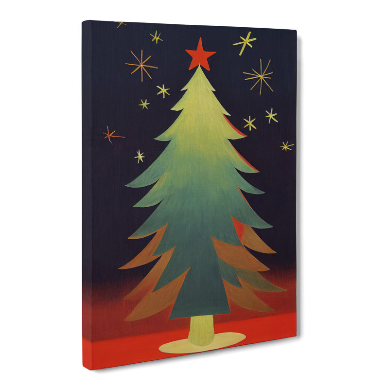 Christmas Tree Design - Wrapped Canvas, 60cm H x 40cm W x 3cm D
