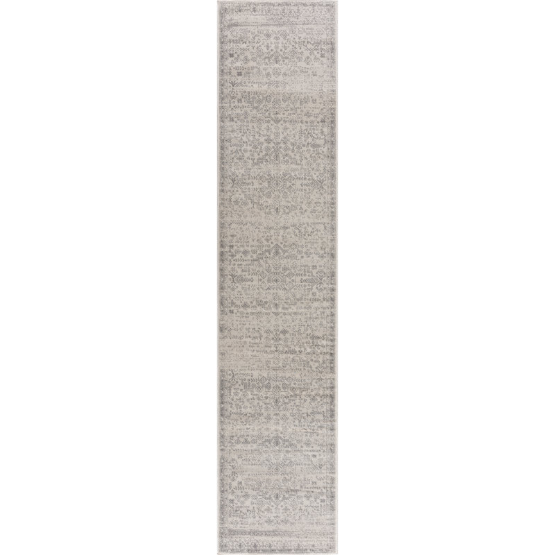 Tapis gris Cobien, Tapis de couloir 2 pi 7 po x 12 pi
