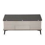 5 Pieces Lift Top Coffee Table Set With Storage Convertible Dining Table With Ottomans
